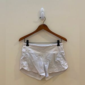 White lululemon shorts 4”